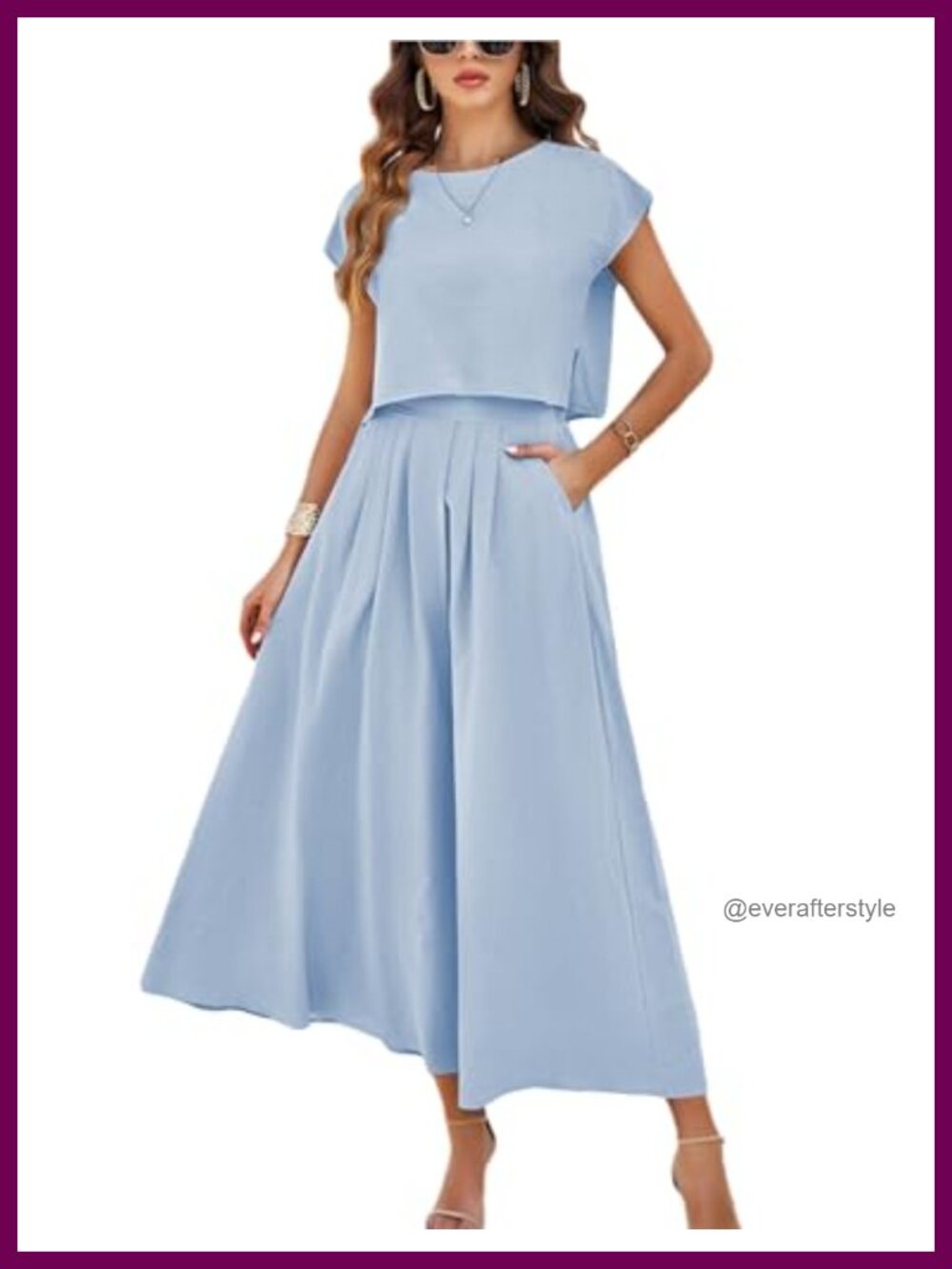 Women's 2 Piece Skirt Set Maxi Dress Viscose Cropped Top Pockets